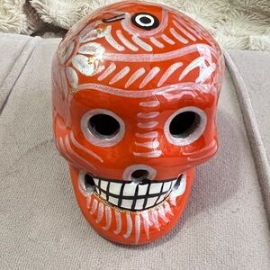 Orange Skull decor
